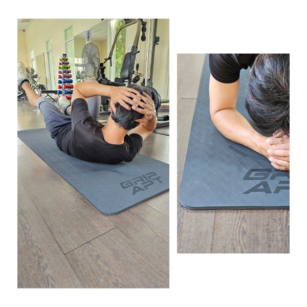 GRIP APT MAT 10mm - เสื่อออกกำลังกายใช้งานได้ทุกรูปแบบ นุ่ม รองรับน้ำหนักได้ดี น้ำหนักเบา เป็นเสื่อที่ต้องมีติดบ้าน - Image 7